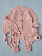 Комбинезон, шапочка гномик, носки Little Star Pom Pom 0086 (ЧЗ-нк) розовый антик 62