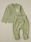 Кофточка на кнопках, ползунки Little Star Звездочка Little Star 13201 (ЧЗ-мз) фисташковый 62