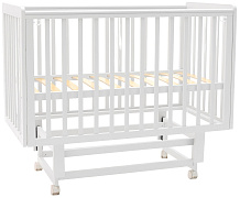 Детская кровать Agex Lira маятник продольный ALW360 Белый