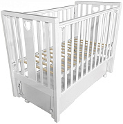 Детская кроватка Антел Лада универсальный маятник, колесо белый