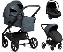 Детская коляска Tutis Leo 3 Plus 3 в 1 с автокреслом Elo Lux EduSky Black 1582211 India Ink