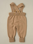 Штанишки Little Star вязаные на бретелях 80072 (ЧЗ-нк) мокко 62