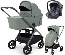 Детская коляска Rant Aventa 3 в 1 с автокреслом Miro Graphite Olive
