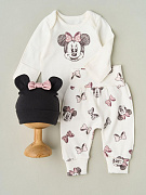 Боди, штанишки, котелок Little Star Минни 728126 (ЧЗ-мз) крем 56