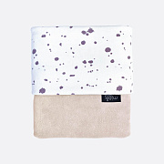 Двусторонний велюровый плед Mjolk Песочный серый 100х89 см