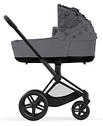 Коляска для новорожденных Cybex Priam IV Matt Black Simply Flowers Grey (Dream Grey)