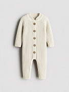 Комбинезон Mimibaby лапша (меринос) молочный, 0-6 мес.