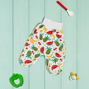 Ползунки Vikalex Фрукты на широкой резинке 56