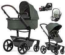 Детская коляска 4 в 1 Joolz Day 5 и автокресло Britax Roemer Baby-Safe Pro Style Sage green и база Vario Base 5Z Forest Green