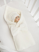 Конверт на выписку AmaroBaby Pure Love Batic вязаный утепленный 85 см ЧЗ молочный
