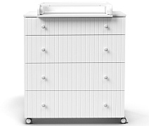 Комод Antemi Classic с пеленальным столиком НиК 74б Белый / Ник 70 белый/белый