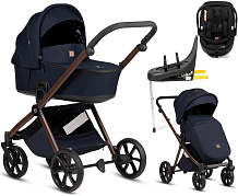 Детская коляска Tutis Mio 3 Plus Limited New 4 в 1 с автокреслом Beno Black и базой 1622015 Midnight Swallow