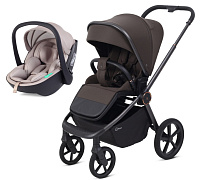 Детская прогулочная коляска Rant Flex Color с автокреслом Miro Beige Shine Brown