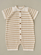 Песочник вязаный Little Star Полоска 0830 (ЧЗ-мз) нат. кремовый/бежевый 68