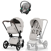 Коляска Cybex Priam V Chrome Style Aton S2 Lava Grey 3 в 1 City Grey