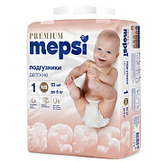 Детские подгузники Mepsi Premium до 6 кг, 82 шт