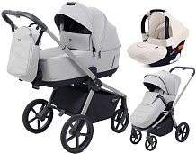 Детская коляска Rant Flex Therm Soft 3 в 1 с автокреслом Cruise Beige Stone Grey