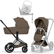 Коляска Cybex Priam V Matt Black Style Cloud T Urban Mobility White Base T 4 в 1 Coconut Brown