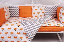 Комплект в кроватку AmaroBaby Lucky 15 предметов оранжевый