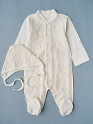 Комбинизон и чепчик Little Star Розочка 101410 (ЧЗ-мз) крем 56