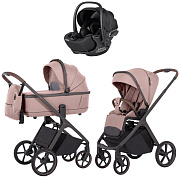 Коляска Carrello Vector CRL-6550 Vega Absolute Black 3 в 1 Cupcake Beige