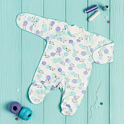 Комбинезон Vikalex Шарики зеленые футер 50