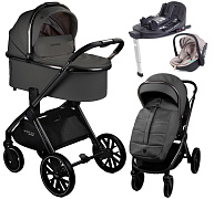 Детская коляска AmaroBaby Motus Premium Ecco 4 в 1 с автокреслом Rant Miro Beige и базой серый