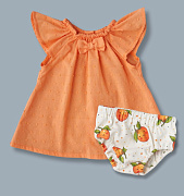 Кофточка c трусиками Little Star 194731 апельсинка, крем/оранжевый 62