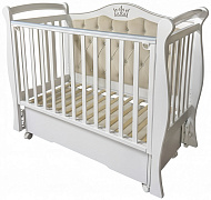 Детская кроватка Кедр Даниэла 3 (маятник универсальный,колесо) белый