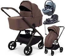 Детская коляска Rant Aventa 4 в 1 с автокреслом Aster Zero Graphite и базой Beige