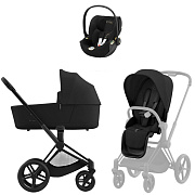 Коляска Cybex Priam IV Matt Black complete Cloud T Jeremy Scott Wings 3 в 1 Sepia Black