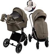 Детская коляска AmaroBaby Genius 3 в 1 с автокреслом Rant Cruise Beige коричневый