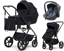 Детская коляска Rant Teo Soft 3 в 1 с автокреслом Miro Graphite Black