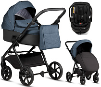 Детская коляска Tutis Leo 3 Plus 3 в 1 с автокреслом Beno Black 1582288 Deep Blue