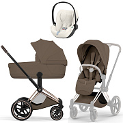 Коляска Cybex Priam V Rosegold Style Cloud T Off White Plus 3 в 1 Coconut Brown