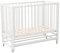 Детская кроватка Mr Sandman Миртус Myrtus маятник продольный Белый