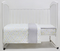 Комплект постельного белья Rant basic Stars 3 предмета серый