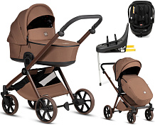 Детская коляска Tutis Mio 3 Plus Limited New 4 в 1 с автокреслом Beno Black и базой 1622016 Hoopoe Brown
