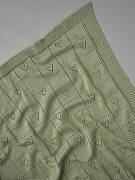 Плед вязаный Little Star My Love 90х90 см серо-зеленый