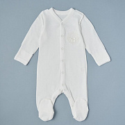 Комбинезон на кнопках Little Star Герб BL интерлок 252 (Чз-мз) крем 62