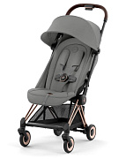 Прогулочная коляска Cybex Coya Mirage Grey с дождевиком и бампером/Rosegold 522005603