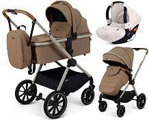 Детская коляска Rant Moss Prime 3 в 1 с автокреслом Cruise Beige Beige