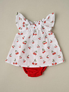 Кофточка c трусиками Little Star 194731 (ЧЗ-мз) Вишенки, белый/красный 62