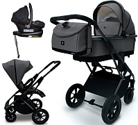 Коляска 4 в 1 Sweet Baby Ricci Air + автокресло Elegante Plus с базой i-Size ISOFIX DK780 Steel Grey (Air)