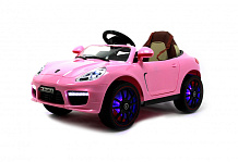 Детский электромобиль RiverToys Porsche Panamera VIP А444АА кожа-EVA Розовый