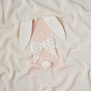 Плед двойной вязки Little Star Зайка Ангел Straz 120*90 персик/крем