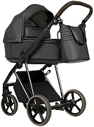 Детская коляска Roan Sol Vintage Luxury Leather 2.0 2 в 1 VEGA99DB Woodland Gray/Nickel/руч.Cappuccino