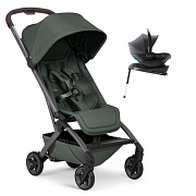 Прогулочная коляска Joolz Aer 2 и автокресло Baby-Safe Core Midnight Grey и база Baby-Safe Core Forest green
