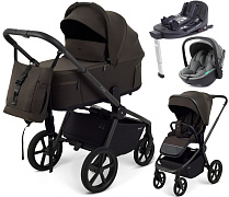 Детская коляска Rant Flex Forma 4 в 1 RA124 с автокреслом Miro Olive и базой Shine Brown Коричневый