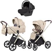 Коляска Carrello Vector CRL-6550 Nova DK791 Black Line 3 в 1 Seashell Beige